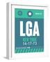 LGA New York Luggage Tag 2-NaxArt-Framed Art Print