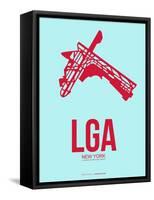 Lga New York Poster 2-NaxArt-Framed Stretched Canvas