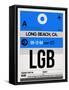 LGB Long Beach Luggage Tag I-NaxArt-Framed Stretched Canvas