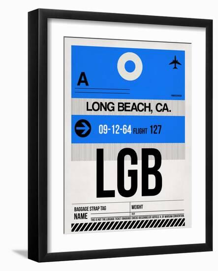 LGB Long Beach Luggage Tag I-NaxArt-Framed Art Print