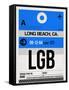 LGB Long Beach Luggage Tag I-NaxArt-Framed Stretched Canvas