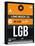 LGB Long Beach Luggage Tag II-NaxArt-Stretched Canvas