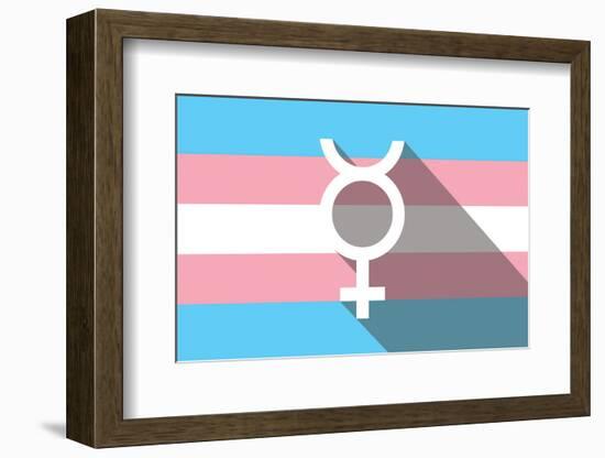 Lgbt Pride Flag Interfaithsign-null-Framed Art Print