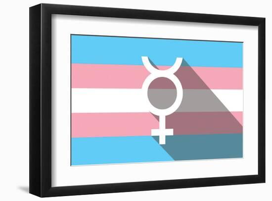 Lgbt Pride Flag Interfaithsign-null-Framed Art Print