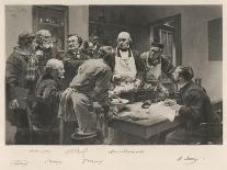 The French Doctor Claude Bernard with a Group of His Colleagues Probably at the College de France-Lhermitte-Framed Stretched Canvas