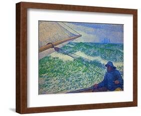 Lhomme a la barre - Man at the helm-Theo van Rysselberghe-Framed Giclee Print