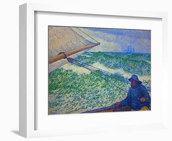 Lhomme a la barre - Man at the helm-Theo van Rysselberghe-Framed Giclee Print