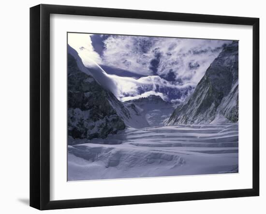 Lhotse Framed by the Western Comb, Nepal-Michael Brown-Framed Photographic Print