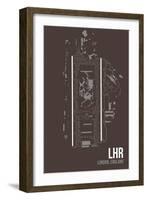 LHR Airport Layout-08 Left-Framed Giclee Print