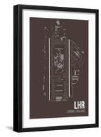 LHR Airport Layout-08 Left-Framed Giclee Print