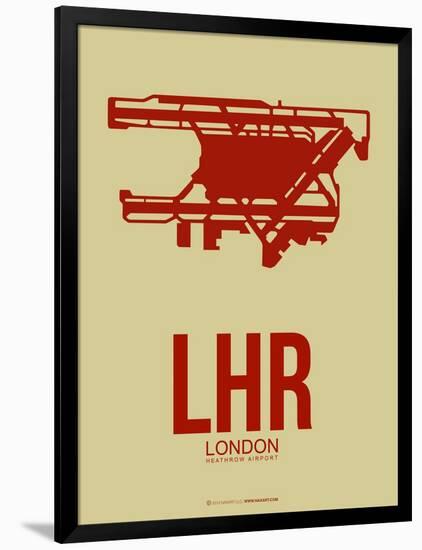 Lhr London Poster 1-NaxArt-Framed Art Print