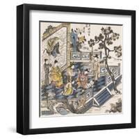 Li Bai Writing Poems-Li Bai xie Shi-Framed Art Print