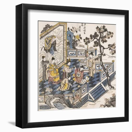 Li Bai Writing Poems-Li Bai xie Shi-Framed Art Print