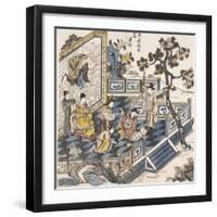 Li Bai Writing Poems-Li Bai xie Shi-Framed Art Print