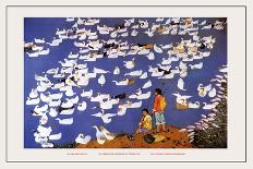 The Brigade's Ducks-Li Chen-hua-Framed Stretched Canvas