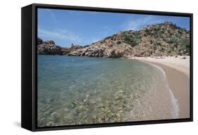 Li Cossi Beach at Costa Paradiso, Sardinia, Italy, Mediterranean-Ethel Davies-Framed Stretched Canvas