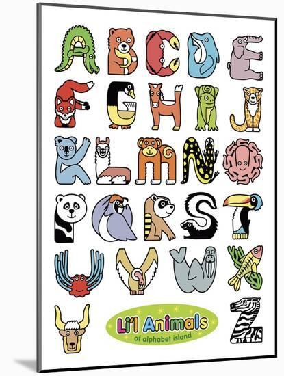 Li'l Animals of Alphabet Island-Ron Magnes-Mounted Giclee Print