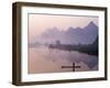 Li River and Limestone Mountains and River,Yangshou, Guangxi Province, China-Steve Vidler-Framed Photographic Print