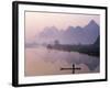 Li River and Limestone Mountains and River,Yangshou, Guangxi Province, China-Steve Vidler-Framed Photographic Print