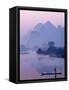 Li River and Limestone Mountains and River,Yangshou, Guangxi Province, China-Steve Vidler-Framed Stretched Canvas