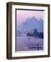 Li River and Limestone Mountains and River,Yangshou, Guangxi Province, China-Steve Vidler-Framed Photographic Print