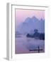 Li River and Limestone Mountains and River,Yangshou, Guangxi Province, China-Steve Vidler-Framed Photographic Print