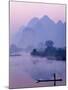 Li River and Limestone Mountains and River,Yangshou, Guangxi Province, China-Steve Vidler-Mounted Photographic Print