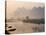Li River and Limestone Mountains and River,Yangshou, Guangxi Province, China-Steve Vidler-Stretched Canvas