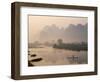 Li River and Limestone Mountains and River,Yangshou, Guangxi Province, China-Steve Vidler-Framed Photographic Print