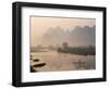 Li River and Limestone Mountains and River,Yangshou, Guangxi Province, China-Steve Vidler-Framed Photographic Print