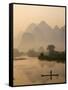 Li River and Limestone Mountains and River,Yangshou, Guangxi Province, China-Steve Vidler-Framed Stretched Canvas