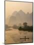 Li River and Limestone Mountains and River,Yangshou, Guangxi Province, China-Steve Vidler-Mounted Photographic Print