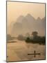 Li River and Limestone Mountains and River,Yangshou, Guangxi Province, China-Steve Vidler-Mounted Photographic Print