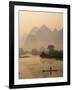 Li River and Limestone Mountains and River,Yangshou, Guangxi Province, China-Steve Vidler-Framed Photographic Print