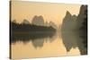 Li River at Dawn, Xingping, Yangshuo, Guangxi, China-Ian Trower-Stretched Canvas