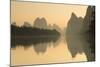 Li River at Dawn, Xingping, Yangshuo, Guangxi, China-Ian Trower-Mounted Photographic Print