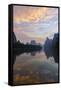 Li River at sunrise, near Xingping, China-Adam Jones-Framed Stretched Canvas