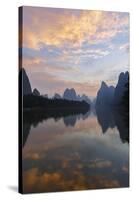 Li River at sunrise, near Xingping, China-Adam Jones-Stretched Canvas