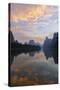 Li River at sunrise, near Xingping, China-Adam Jones-Stretched Canvas