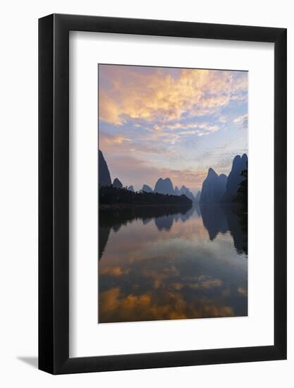 Li River at sunrise, near Xingping, China-Adam Jones-Framed Photographic Print