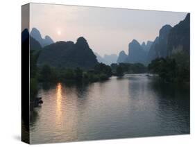 Li River in Yangshuo, Near Guilin, Guangxi Province, China-Kober Christian-Stretched Canvas