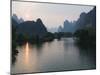 Li River in Yangshuo, Near Guilin, Guangxi Province, China-Kober Christian-Mounted Photographic Print