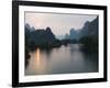 Li River in Yangshuo, Near Guilin, Guangxi Province, China-Kober Christian-Framed Photographic Print