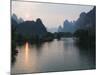 Li River in Yangshuo, Near Guilin, Guangxi Province, China-Kober Christian-Mounted Photographic Print