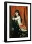 Lia Levy,the painter's daughter aged 12. Canvas.-Emile Levy-Framed Giclee Print