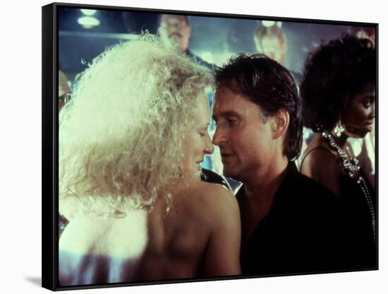 Liaison fatale Fatal attraction by Adrian Lyne with Glenn Close and Michael Douglas, 1987 (photo)-null-Framed Stretched Canvas