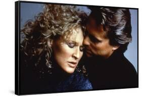 Liaison fatale Fatal attraction by Adrian Lyne with Glenn Close and Michael Douglas, 1987 (photo)-null-Framed Stretched Canvas