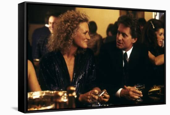 Liaison fatale Fatal attraction by Adrian Lyne with Glenn Close and Michael Douglas, 1987 (photo)-null-Framed Stretched Canvas