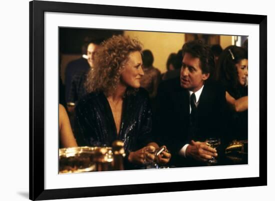 Liaison fatale Fatal attraction by Adrian Lyne with Glenn Close and Michael Douglas, 1987 (photo)-null-Framed Photo