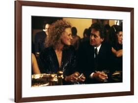 Liaison fatale Fatal attraction by Adrian Lyne with Glenn Close and Michael Douglas, 1987 (photo)-null-Framed Photo